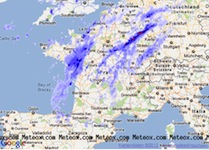 Niederschlagsradar Europa von Meteox